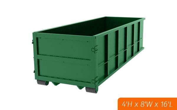 fifteen-yard dumpsters are ideal for medium-sized projects, such as kitchen or bathroom renovations, small basement cleanouts or landscaping projects